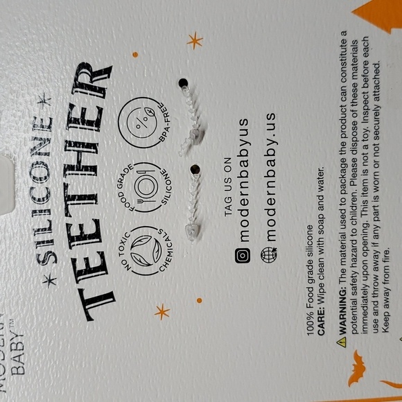 Modern Baby Jack-o-lantern Silicone Teether - Picture 3 of 3